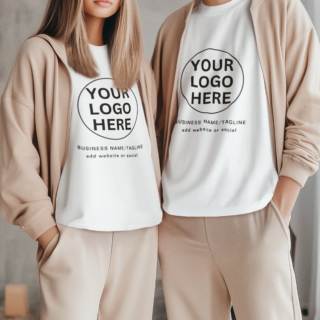 Professional Business Logo & Branded Text Uniform T-Shirt (Creator Uploaded)