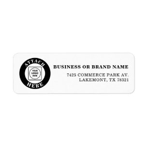 Professional Business Logo Clean Return Brand  Address Label