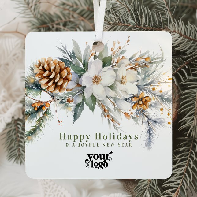 Professional Business Logo Client Gift Christmas Metal Tree Decoration (Creator Uploaded)