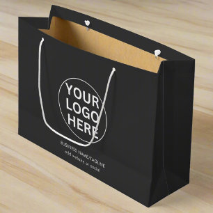 Professional Business Logo Corporate Branded Gary Large Gift Bag