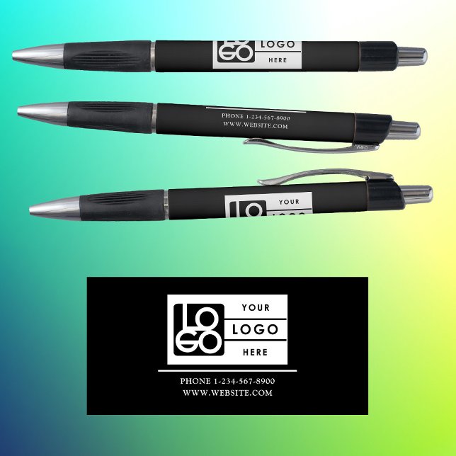 Professional Business Logo Custom Text Black White (Professional Business Logo Custom Text Black White Pen)