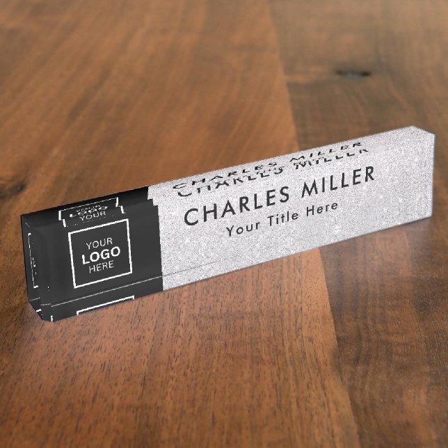 Professional business logo Desk Nameplate (Side)