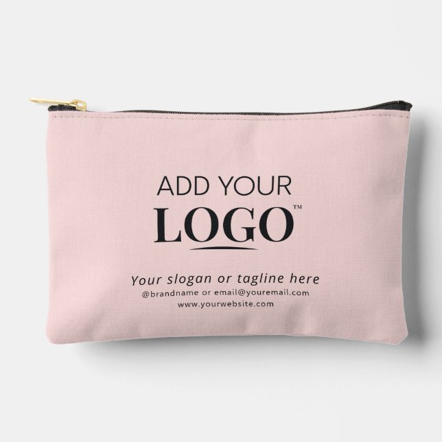 Professional Business Logo Elegant Minimal Company Accessory Pouch (Front)