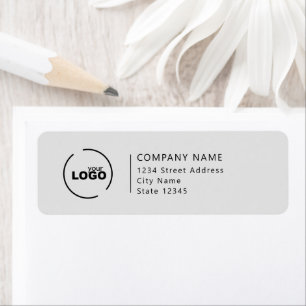 Professional Business Logo Grey Return Address Label