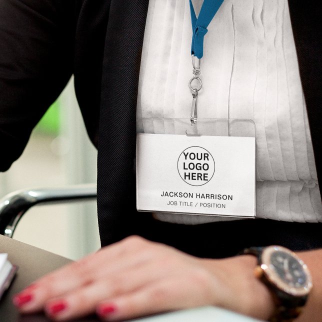 Professional Business Logo l Employee Id White  ID Badge (Creator Uploaded)