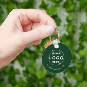Professional Business Logo Minimalist Green Key Ring