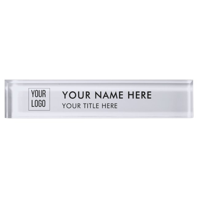 Professional Business Logo Nameplate (Front)