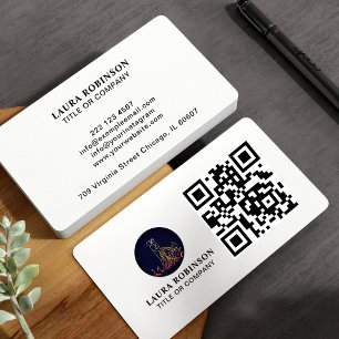 Professional Business Logo QR Code for Contact Card