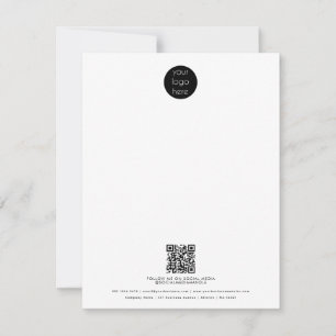 Professional Business Logo QR Code Promotional Card