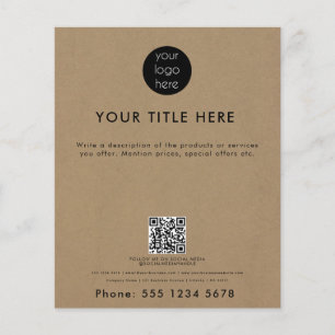 Professional Business Logo QR Code Promotional  Flyer