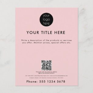 Professional Business Logo QR Code Promotional  Flyer