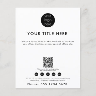 Professional Business Logo QR Code Social Media Flyer