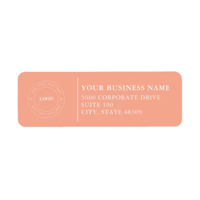  Professional Business Logo  Return Address Label (Front)