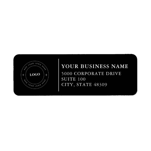  Professional Business Logo  Return Address Label (Front)