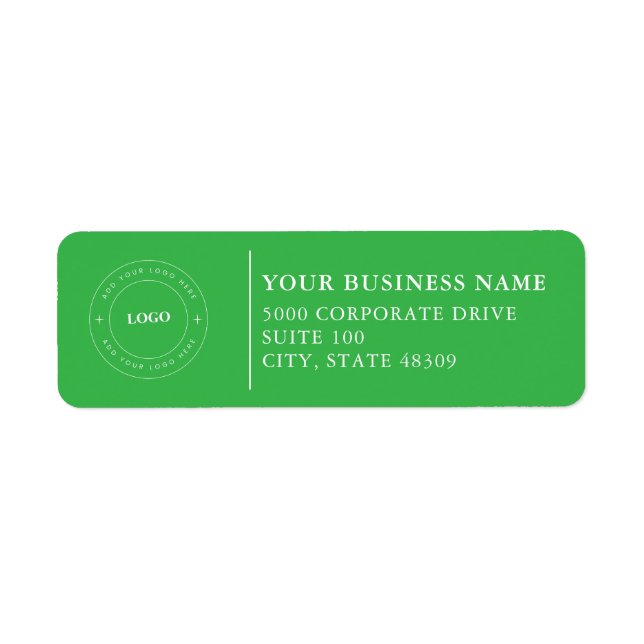  Professional Business Logo  Return Address Label (Front)