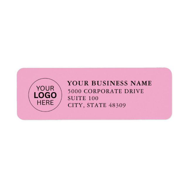 Professional Business Logo  Return Address Label (Front)