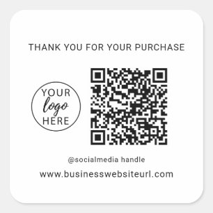 Professional Business Logo Square Sticker
