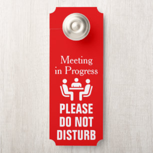 Professional Business Meeting In Progress Door Hanger