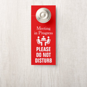 Professional Business Meeting In Progress Door Hanger