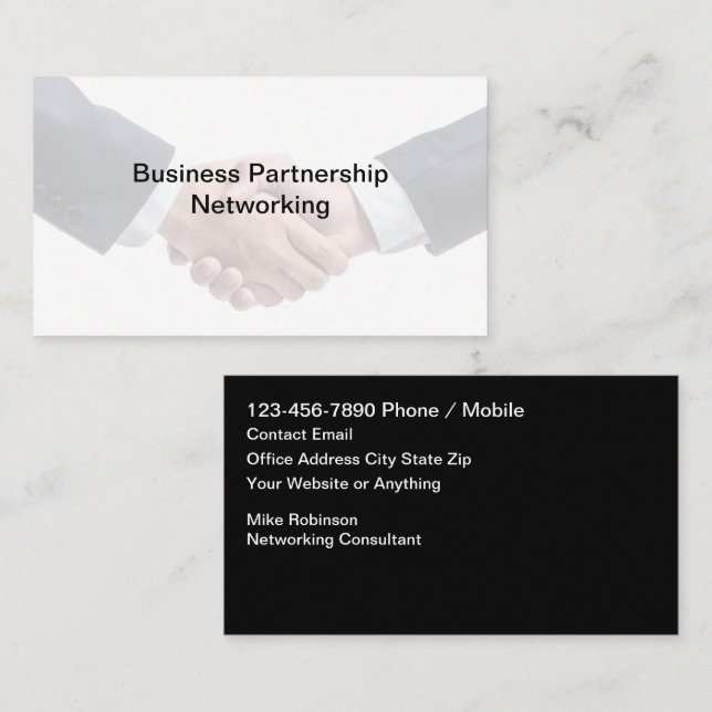 Professional Business Networking Consultant Card (Front/Back)