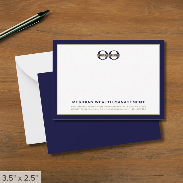 Professional Business Note Cards with Company Logo (Creator Uploaded)