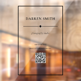 Professional Business Office Name Frame QR code