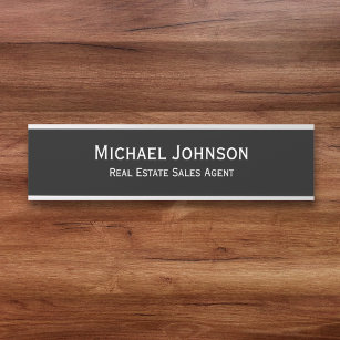 Professional Business Office Name Title Modern Door Sign
