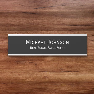 Professional Business Office Name Title Modern Door Sign