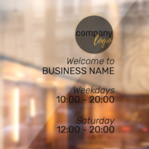 PROFESSIONAL BUSINESS OWN LOGO SIGN OPENING HOURS