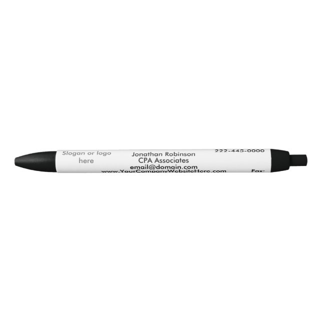 Professional Business Pens Black White (Front)