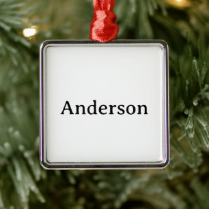 Professional Business Premium Square Metal Ornament