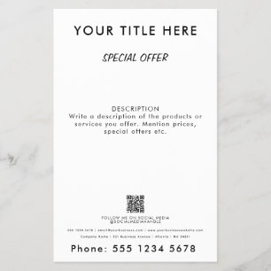 Professional Business Promotional Sale QR Code Flyer