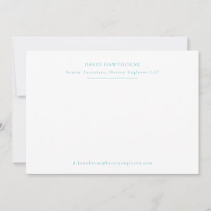 Professional Business Simple Sapphire Blue Note Card