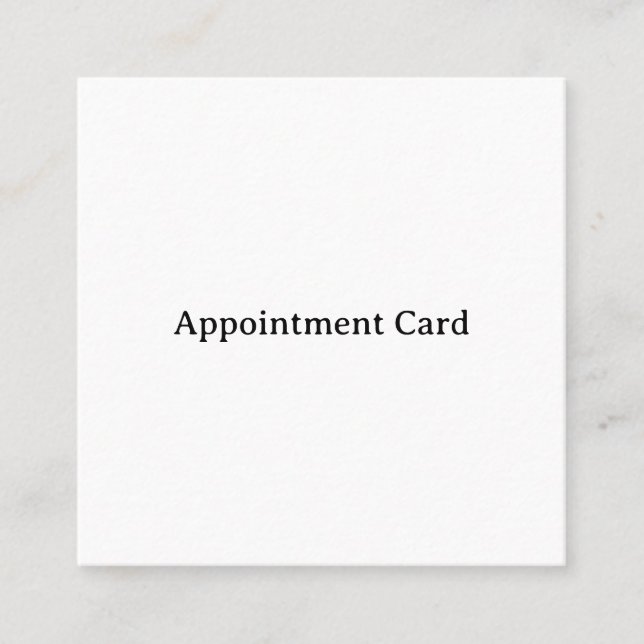 Professional Business Squared 2.5" x 2.5" Flat Appointment Card (Front)
