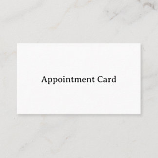 Professional Business Squared 3.5" x 2" Flat Appointment Card