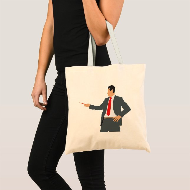 Professional Businessman in Suit with Pointer Tote Bag (Creator Uploaded)
