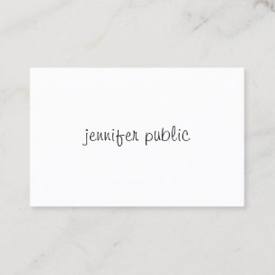 Professional Calligraphed Modern Clean Template Business Card