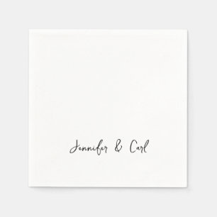 Professional Calligraphy Handwriting Minimalist Napkin
