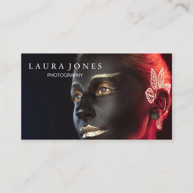 Professional Camera Lens Viewfinder Photography Business Card (Front)