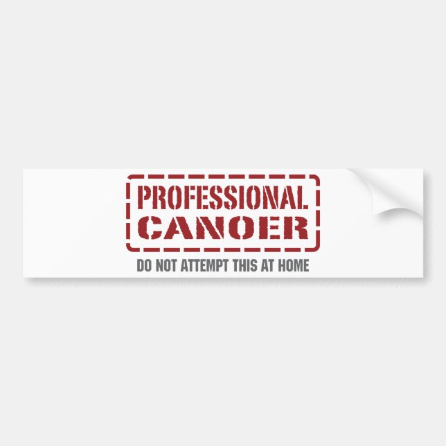 Professional Canoer Bumper Sticker (Front)