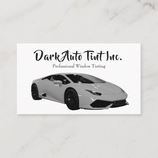 Professional Car Auto Window Tint Service Business Card (Front)