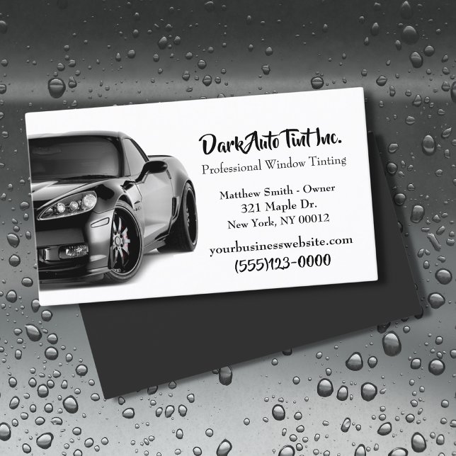 Professional Car Auto Window Tint Service Business Card (Creator Uploaded)