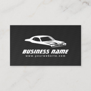Professional Car Outline Auto Repair Business Card