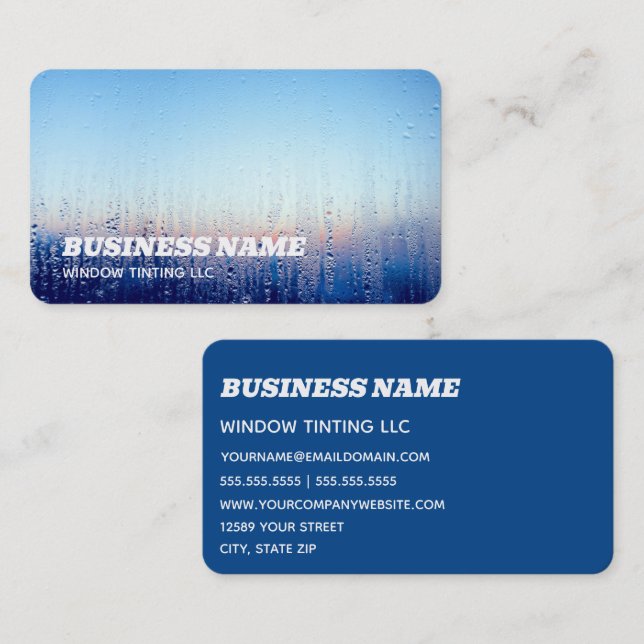 Professional Car Solar Window Tinting Business Card (Front/Back)