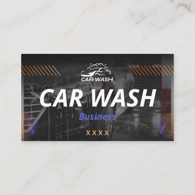 Professional Car Wash & Detailing - Pressure Wash Business Card (Back)