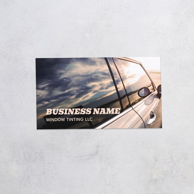 Professional Car Window Solar Tinting Business Card (Window Tinting Cards)