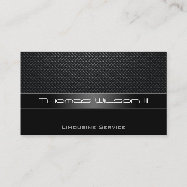 Professional Carbon Fibre Limo Business Cards (Front)