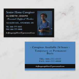 Professional Caregiver Helpful Assistant photo Business Card