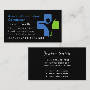 Professional Caregiver Home Help Aide Business Card