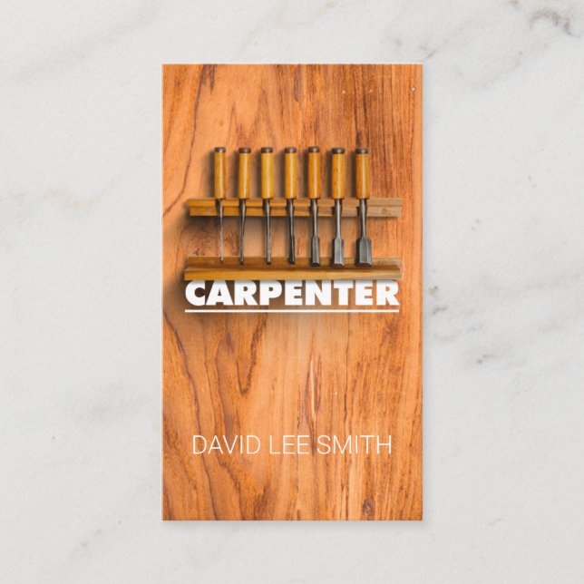 Professional Carpenter tools Business Card (Front)